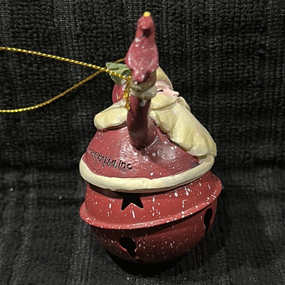vVintage Beth Yarbrough Santa Jingle Bell Ornament - Picture 5 of 7